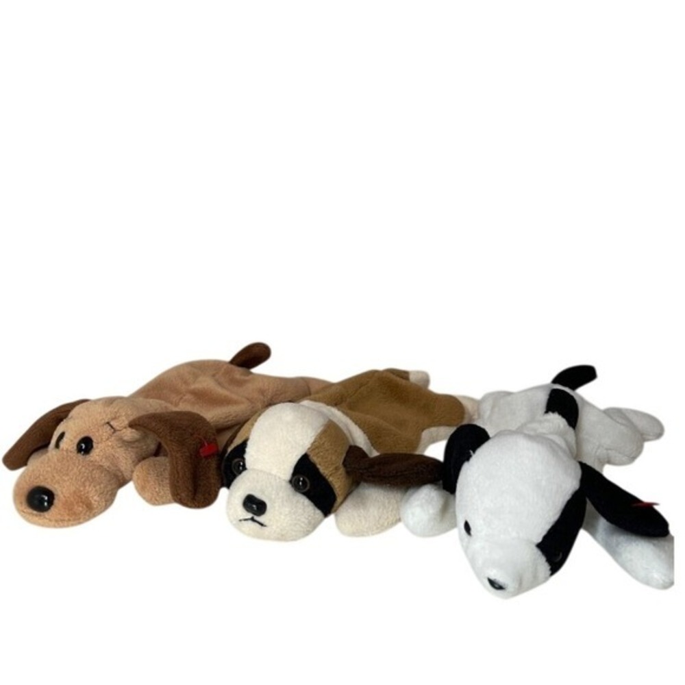 Ty Beanie Babies Bones,Bernie, & Spot‎